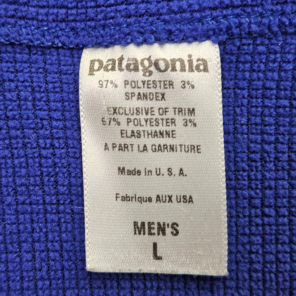 Patagonia R.5 Top Half Zip Pullover Base Layer Mens Large Blue Regulator - Picture 4 of 10